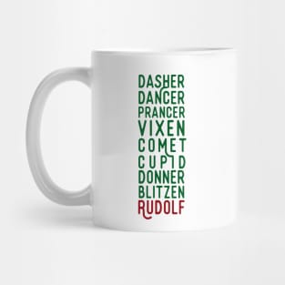 Reindeer Names Mug